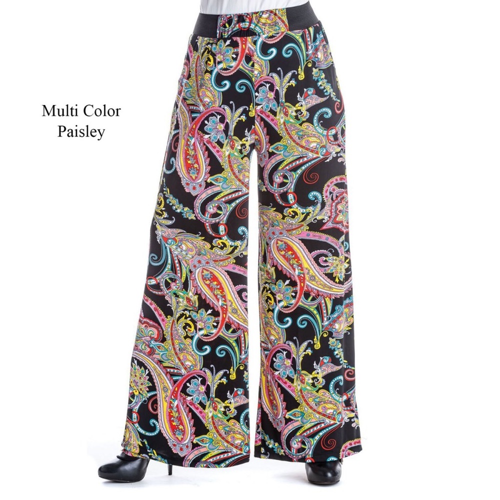 Paisley palazzo magic pantz plus size